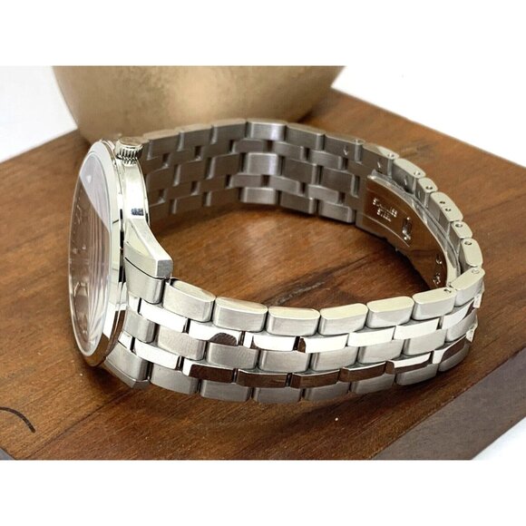 Bulova Men's Watch 96B338 Quartz Blue Dial Date Silver Stainless Steel 40mm - Picture 8 of 13